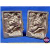 Image 5 : Native/Indigenous Motif : Painted Cast Aluminum Bookends (5-1/2"H x 3-1/2"W x 2-1/2"D) (SEE PICS!)