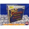 Image 2 : "Granola Digestive Biscuits" Tin (Paper Label) (9-1/2"H x 9"W x 8-3/4"D) (No Lid) (SEE PICS!)
