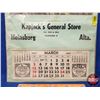 Image 3 : "Kapjack's General Store" Advertising Calendar 1967 (From March) (27-1/2" 17"W) (SEE PICS!)