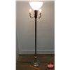 Image 2 : Floor Lamp - Marble / Chrome Base (4 Bulb) (62"H) (SEE PICS!)