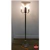 Image 3 : Floor Lamp - Marble / Chrome Base (4 Bulb) (62"H) (SEE PICS!)