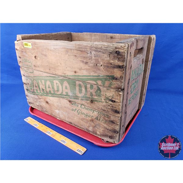 Canada Dry Wood Crate (1962) (12"H x 17-3/4"W x 12-1/4"D) (SEE PICS!)