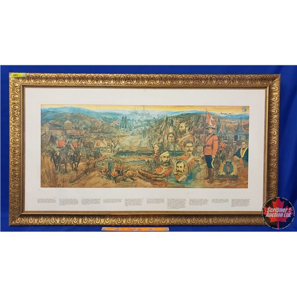 Framed Print "RCMP 100th Anniversary 1873-1973" (28-1/2"H x 50-1/2"W) (SEE PICS!)
