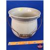 Image 1 : Stoneware Crock Chamber Pail (9-1/2"H x 9-1/2"Dia) (Note: Crack) (SEE PICS!)