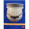 Image 2 : Stoneware Crock Chamber Pail (9-1/2"H x 9-1/2"Dia) (Note: Crack) (SEE PICS!)