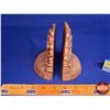 Image 4 : Wagon Trail / Native Horseman Bookends (Wood) (5"H x 5"W x 2"D) (SEE PICS!)