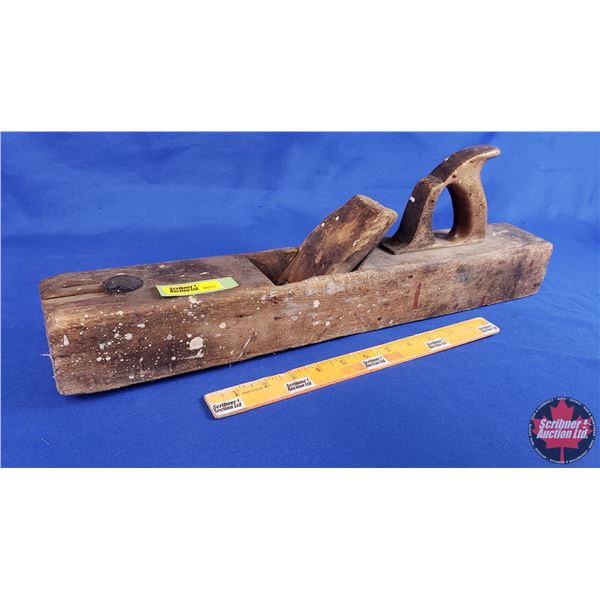 Primitive Wood Block Plane (3"H x 21-1/4"W x 3"D) (SEE PICS!)