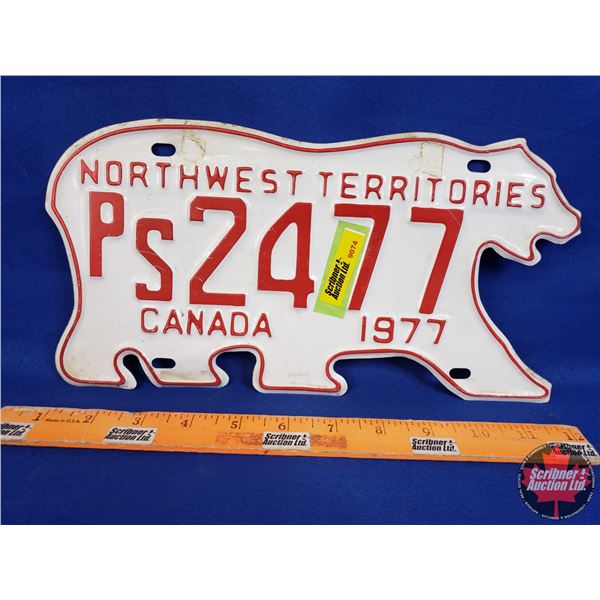 Lic Plate : Northwest Territories 1977 (SEE PICS!)