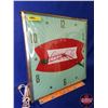 Image 2 : Coca-Cola "Fishtail" Electric Wall Clock (Convex Glass) (15-1/4"H x 15-1/4"W) (Note: Minor Glass dam