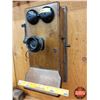 Image 3 : Wood Box Telephone (20"H x 9"W x 8-1/2"D) (SEE PICS!)