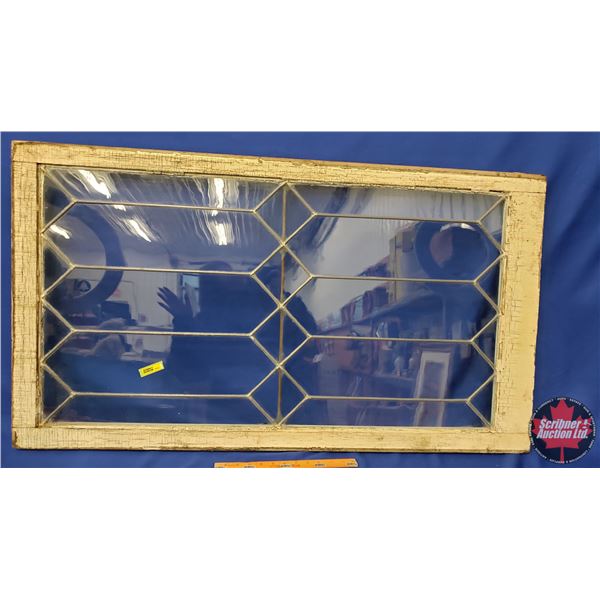 Lead Glass Window (25-3/4"H x 46-1/4"W) (SEE PICS!)