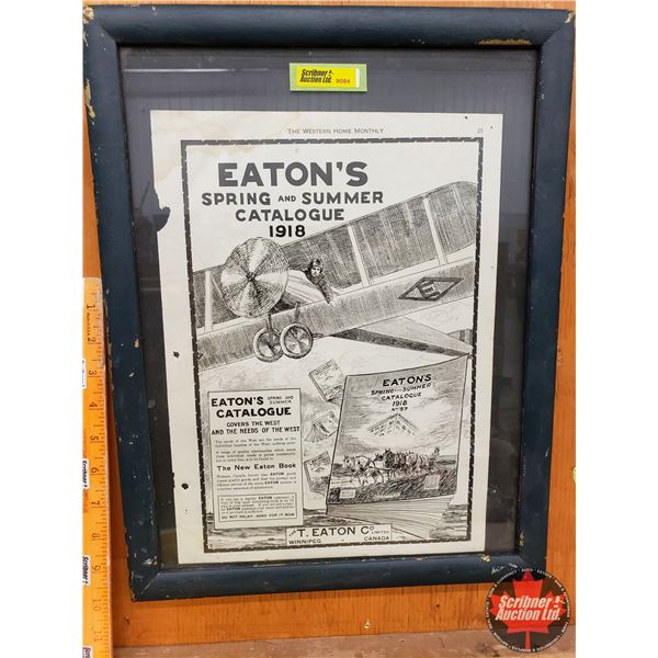 Framed Western Home Monthly Magazine Advertisement : EATON'S Spring and Summer Catalogue 1918 (Frame