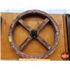Image 1 : Wooden Wagon/Cart Wheel (22"Dia) (SEE PICS!)