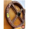Image 3 : Wooden Wagon/Cart Wheel (22"Dia) (SEE PICS!)
