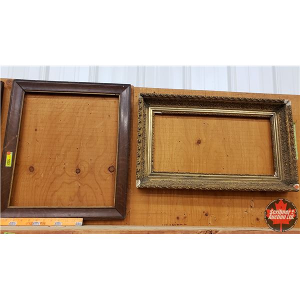 Picture Frames (2) (Brown Measures: 18-1/2"H x 21-1/2"W) (SEE PICS!)