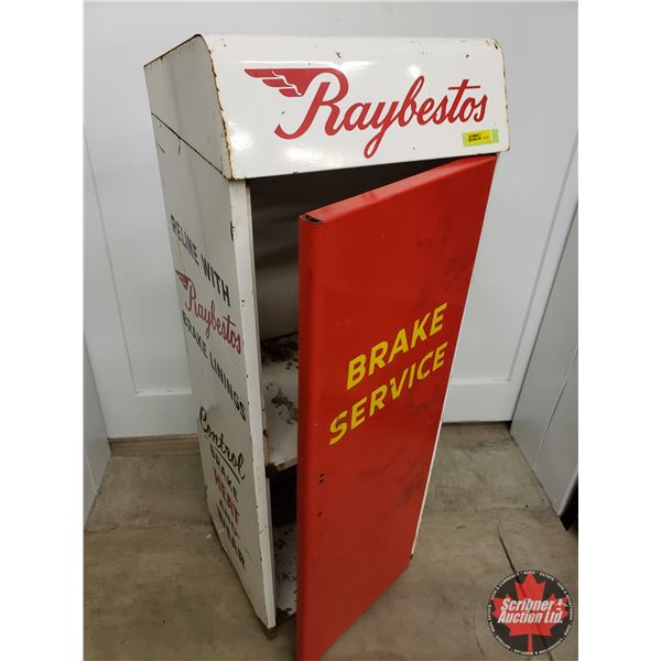 Service Station Metal Cabinet : Raybestos BRAKE SERVICE (1950's) (46"H x 16"W x 14-1/2"D) (SEE PICS!
