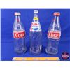 Image 1 : Bottle Trio (Coke & Pepsi) (Tallest : 12-1/2"H) (SEE PICS!)