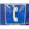 Image 2 : Single Side Reflective Sign : Telephone (Blue/White) (23-1/2"H x 23-1/2"W) (SEE PICS!)