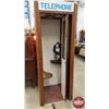 Image 1 : TELEPHONE Booth with Pay Phone & Seat / Bi-Fold Door (Tag "Wavell Showcase & Fixture Co. Longbeach C