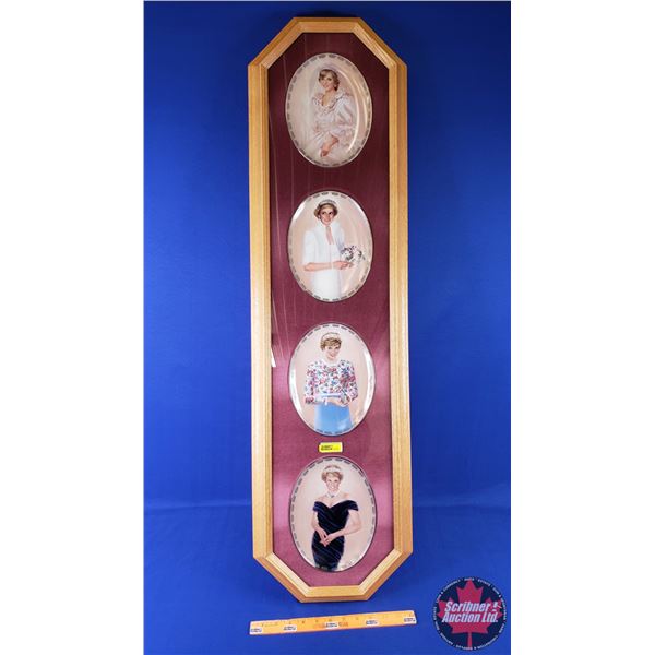 Wood Frame Collector Plates : Princess Diana (Bradford Exchange 1997 : 4 Plates - See Titles In Pict