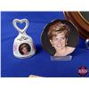 Image 2 : Princess Diana Collector Combo: Collector Plate Framed; Cup/Saucer; Bell; Mini Plate (Large Plate 10