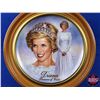 Image 2 : Wood Frame Collector Plate : Princess Diana (Bradford Exchange 1998 - See Title In Pictures) (11-1/2