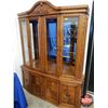 Image 1 : CHINA CABINET (Large - 2 Piece) (Lighted) (81-1/2"H x 64-1/2"W x 17"D) (SEE PICS!)