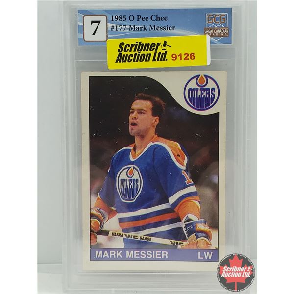 1985 O Pee Chee #177 Mark Messier : Oilers (Certified GCG : 7) (SEE PICS!)