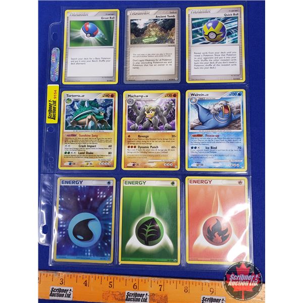 Pokémon/Nintendo Playing/Trading Cards - Variety (c.2000's) (Sheet of 9) (SEE PICS!)
