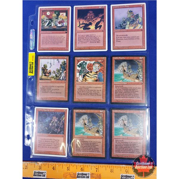 1994 Wizards of the Coast Inc. : Magic Gathering Cards (Sheet of 9) (SEE PICS!)