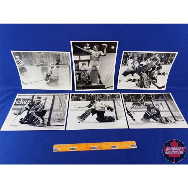 B&W Sports Photos - Variety (6) : Football & Hockey (All 8x10's) (SEE PICS!)