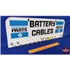 Image 3 : Store Display Rack "CHRYCO PARTS BATTERY CABLES" (7-3/4"H x 22-1/2" x 3/4") (SEE PICS!)
