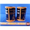 Image 3 : OIL TINS (2): Harley-Davidson GENUINE OIL Genuine SAE20W-50 (Both FULL) (5-1/2"H x 4"Dia) (SEE PICS!