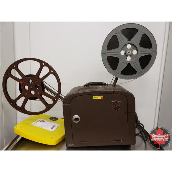 B&H (Bell & Howell) 16mm Film Projector with Movie (Machine Measures: 29-1/2"H x 9-1/2"W x 36"D) (SE