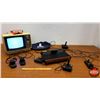 Image 1 : ATARI 2600 System with 9" TOSHIBA TV : c/w 2 Paddles, 3 Joy Sticks & 2 Game Cartridges (Space Invade