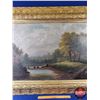 Image 3 : Framed Landscape Painting (Oil on Canvas with Cast Frame) (32-1/2"H x 46-1/4"W) (SEE PICS!)