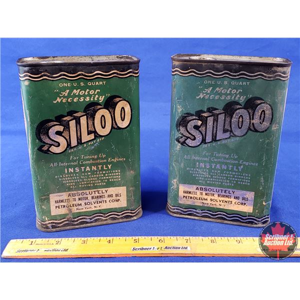 TINS (2): "SILOO" Tune Up Oil Additive (Both FULL) (SEE PICS!)