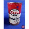 Image 6 : TINS (2) & Spout : "IMPERIAL MARVELUBE" & "ESSO MARVELUBE" (6"H x 6"Dia) (SEE PICS!)