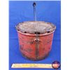 Image 5 : OIL TIN : Red Head Grease Pail ( 9-1/2"H x 12"Dia) (SEE PICS!)