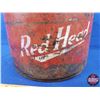 Image 7 : OIL TIN : Red Head Grease Pail ( 9-1/2"H x 12"Dia) (SEE PICS!)