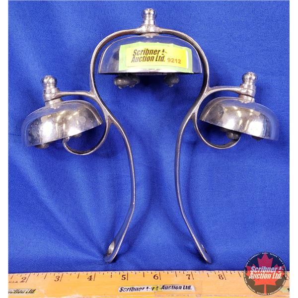 Antique Silver Horse Terret Bells (8"H x 8"W) (SEE PICS!)