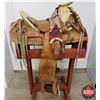 Image 1 : Saddle "Fusteria El Comanche" (Made in Mexico) (12" Seat) (Display Stand NOT INCLUDED) (SEE PICS!)