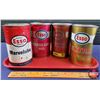 Image 1 : OIL TINS (4): ESSO (3 Are Full) (6-1/2"H x 4"Dia) (SEE PICS!)