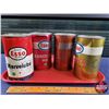 Image 3 : OIL TINS (4): ESSO (3 Are Full) (6-1/2"H x 4"Dia) (SEE PICS!)