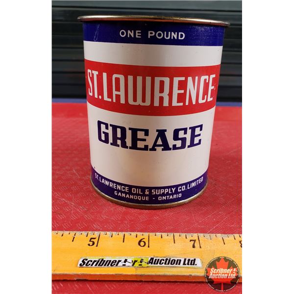 St. Lawrence GREASE Tin (4-1/4"H x 3-1/2"Dia) (SEE PICS!)