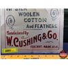 Image 2 : Single Side Tin Sign "PERFECTION DYES" "W. CUSHING & CO." (13-3/4"H x 9-3/4"W) (SEE PICS!)