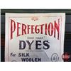Image 3 : Single Side Tin Sign "PERFECTION DYES" "W. CUSHING & CO." (13-3/4"H x 9-3/4"W) (SEE PICS!)
