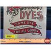 Image 2 : Single Side Tin Sign "DY-O-LA DYES" (12-1/2"H x 8-1/2"W) (SEE PICS!)