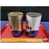 Image 2 : OIL TINS (2): TEXACO HAVOLINE (One Full) (6-1/2"H x 4"Dia) (SEE PICS!)