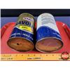 Image 6 : OIL TINS (2): TEXACO HAVOLINE (One Full) (6-1/2"H x 4"Dia) (SEE PICS!)